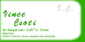 vince csoti business card